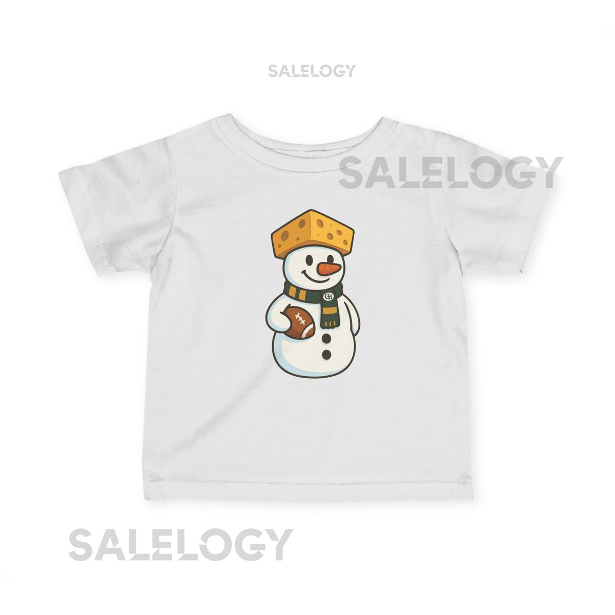 Green Bay Football Toddler Snowman Shirt Packers ghost shirt Winter Game Pullover Christmas Football Shirt for Baby Green Bay Cozy Shirt_424