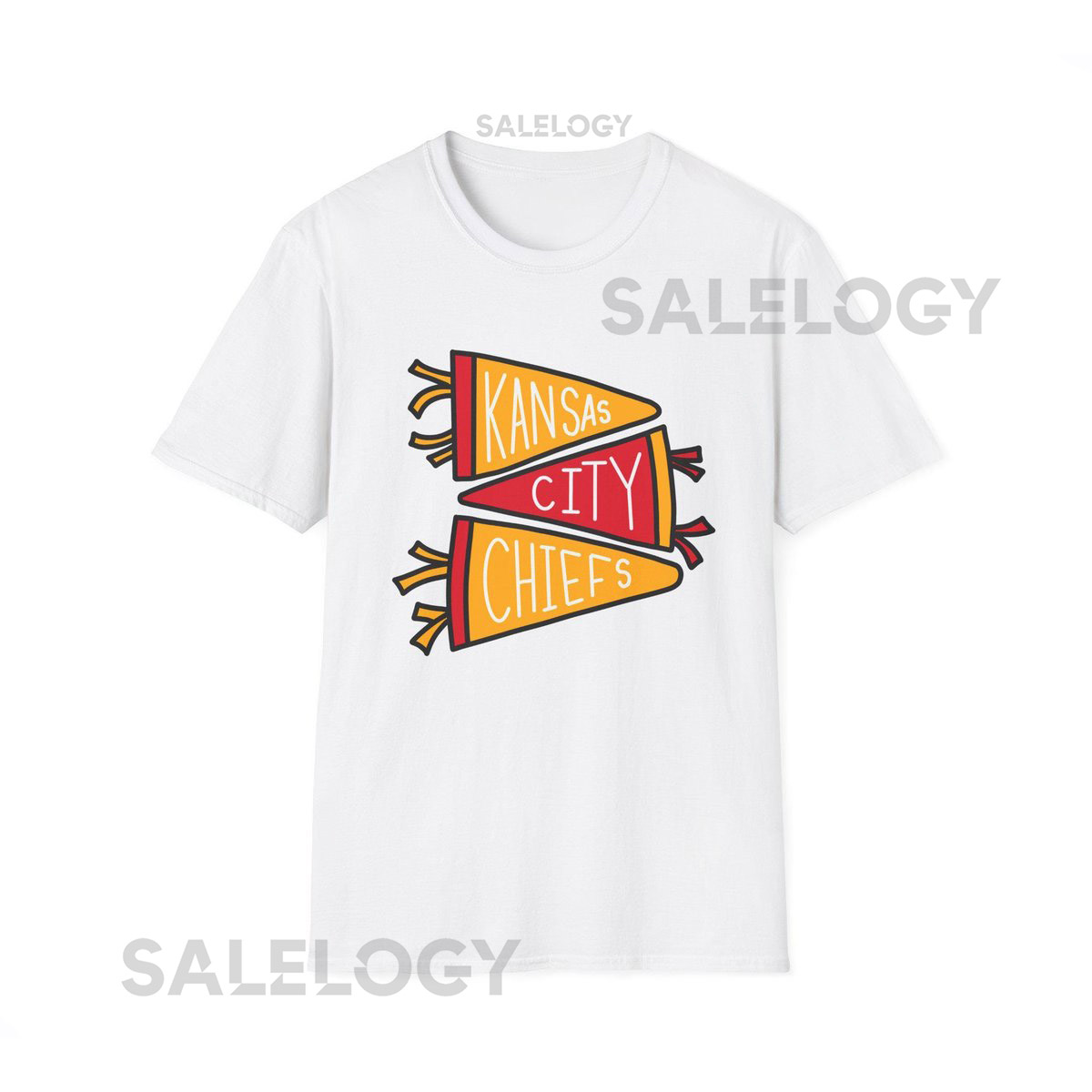 Kansas City Chiefs T-Shirt Unisex Flags Design Game Day Apparel_316
