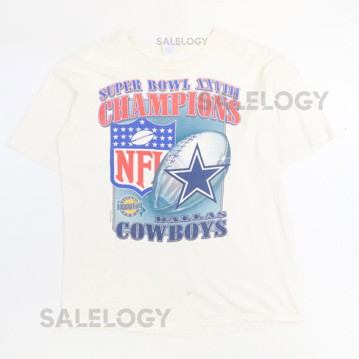 Vintage Dallas Cowboys Super Bowl XXVIII T-Shirt Size Large 90s NFL_543