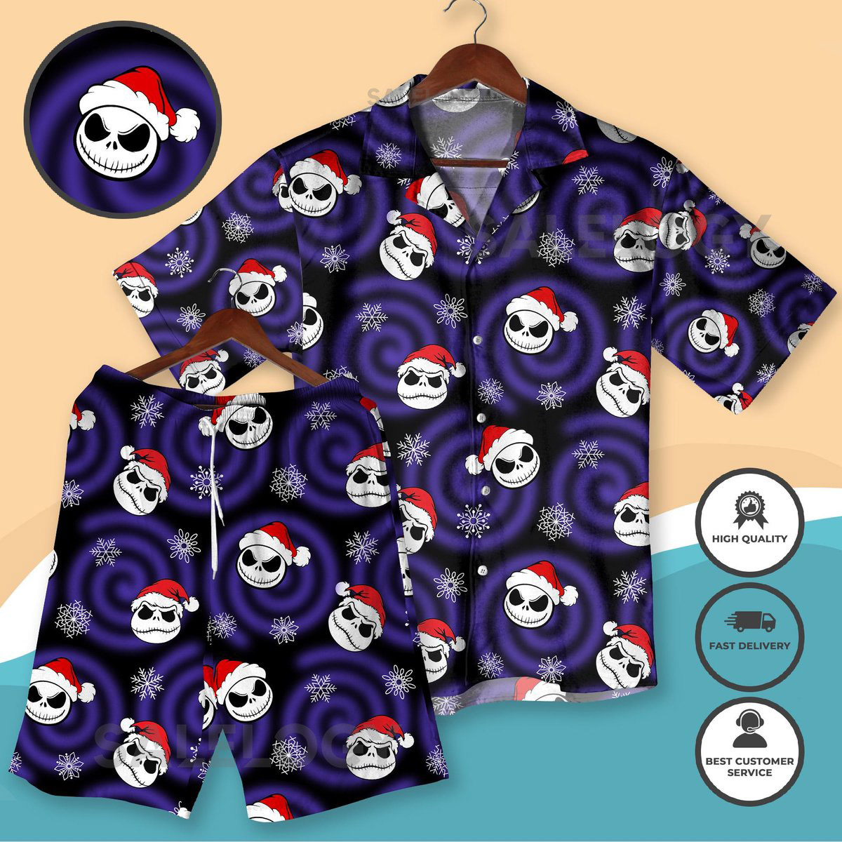 Jack Xmas Shirt Skellington Christmas Hawaiian Shirt Nightmare Xmas Shirt Before Christmas Holiday Outfit Santa Skull Shirt Spooky Xmas_119