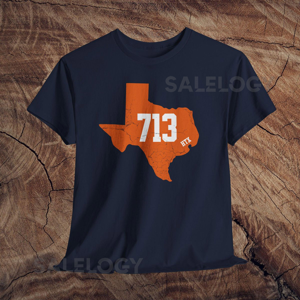Houston 713 Shirt Houston Baseball Fan H-Town Pride Shirt HTX 713 game day gear Navy and Orange Texas Shirt Houston Fan T_208