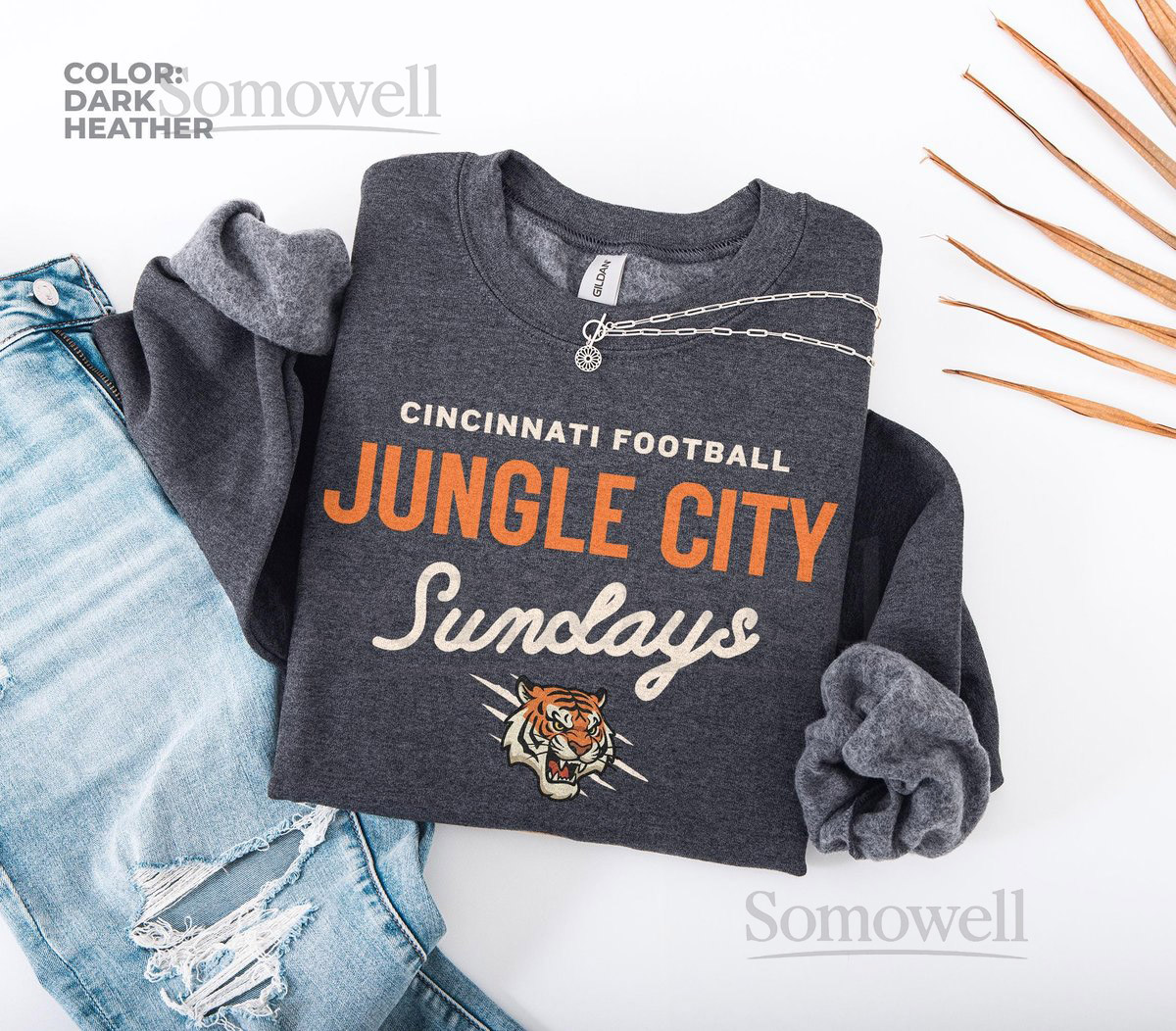 Cincinnati Bengals Football Sweatshirt Vintage Bengals Mascot Crewneck Gift for Football Fan Oversized Cincinnati Trendy Cincinnati Fan_490