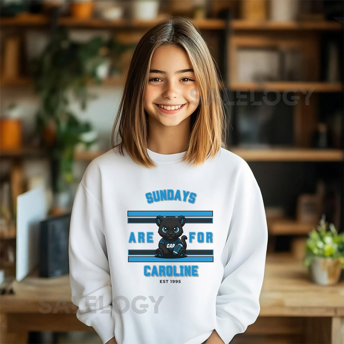 Sundays Are for Caroline Shirt Panthers Game Day Tee Vintage American Football Crewneck_860