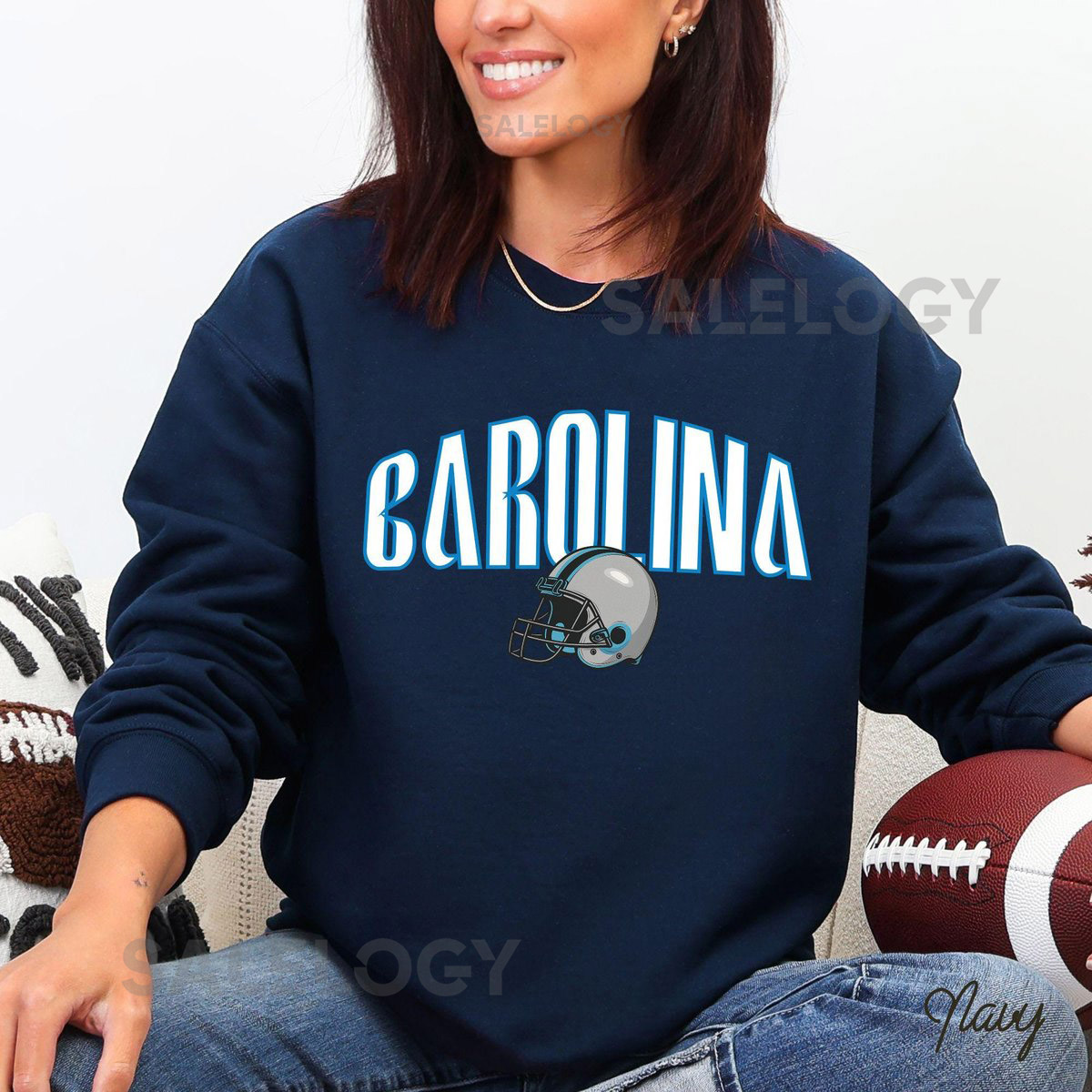 Carolina Football Sweatshirt Retro Panther Football Crewneck Gift ideas for Carolina football fan Panther Football Tailgate Sweatshirt_357