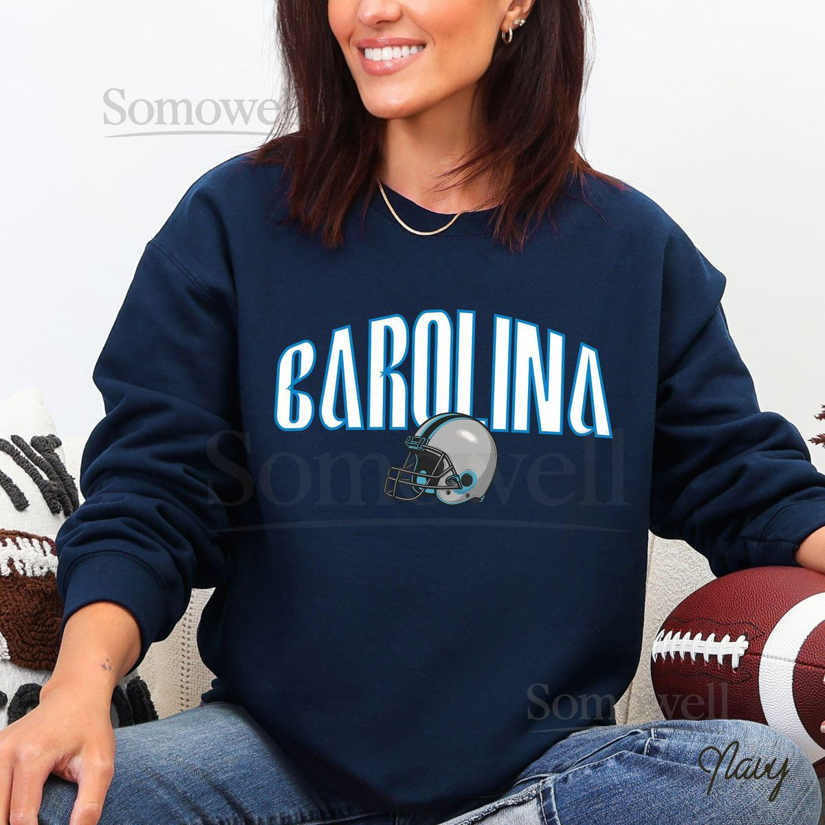 Carolina Football Sweatshirt Retro Panther Football Crewneck Gift ideas for Carolina football fan Panther Football Tailgate Sweatshirt_357