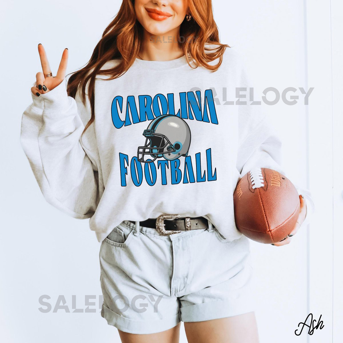 Carolina Football Sweatshirt Retro Panther Football Crewneck Gift ideas for Carolina football fan Panther Football Tailgate Sweatshirt_360