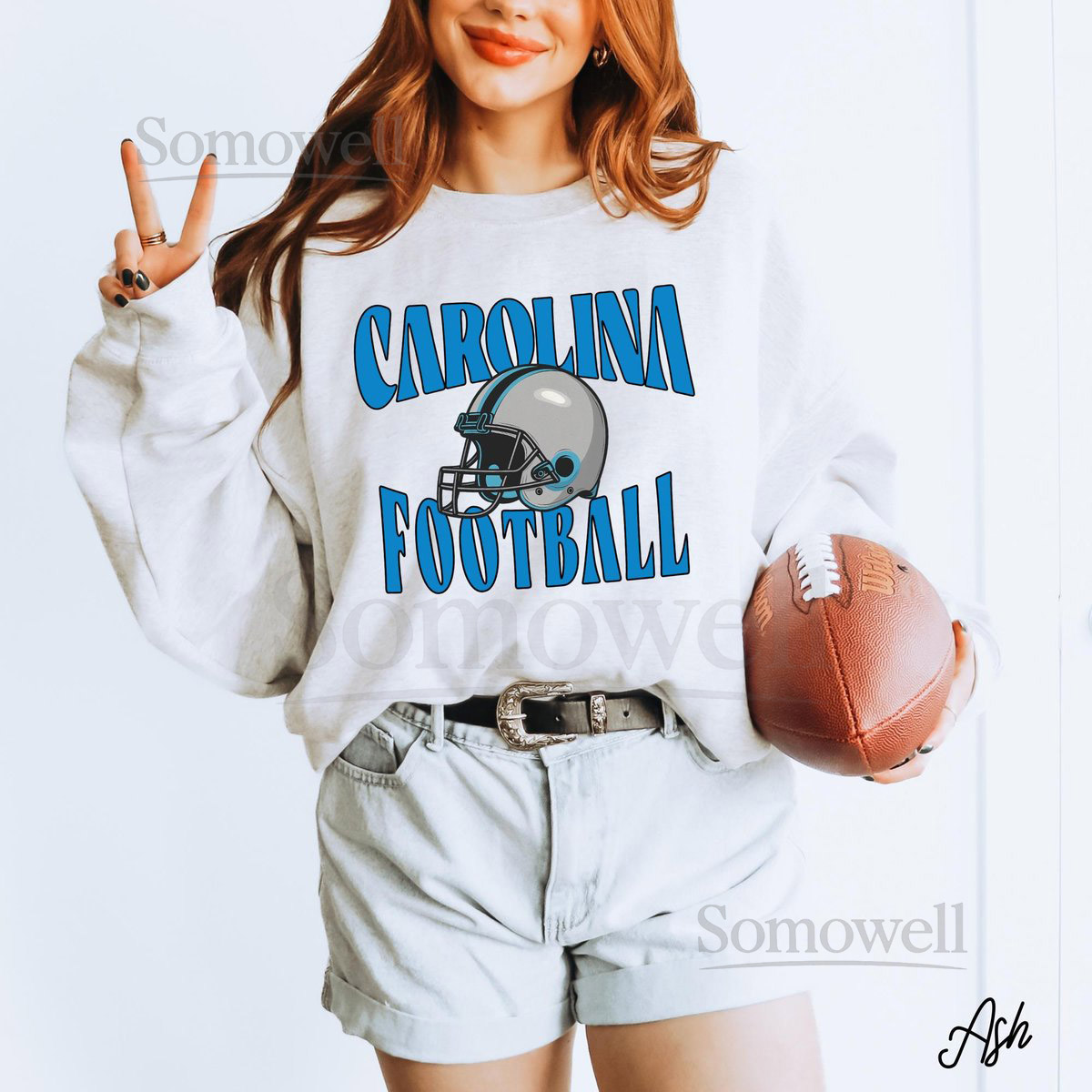 Carolina Football Sweatshirt Retro Panther Football Crewneck Gift ideas for Carolina football fan Panther Football Tailgate Sweatshirt_360