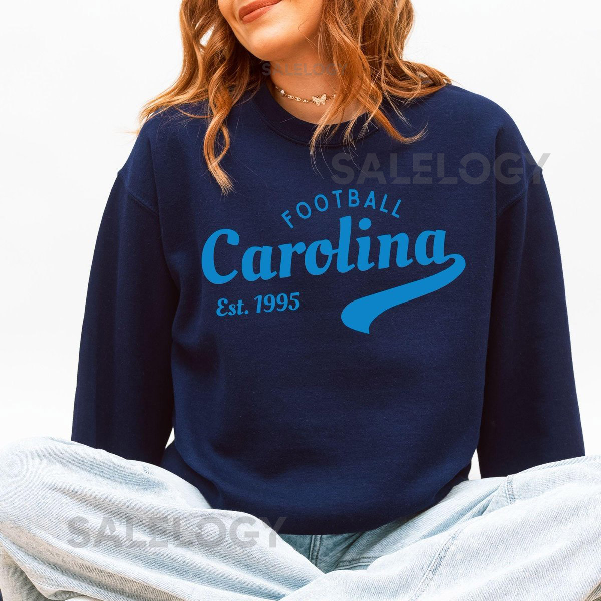Carolina Football Sweatshirt Retro Panther Football Crewneck Gift ideas for Carolina football fan Panther Football Tailgate Sweatshirt_361