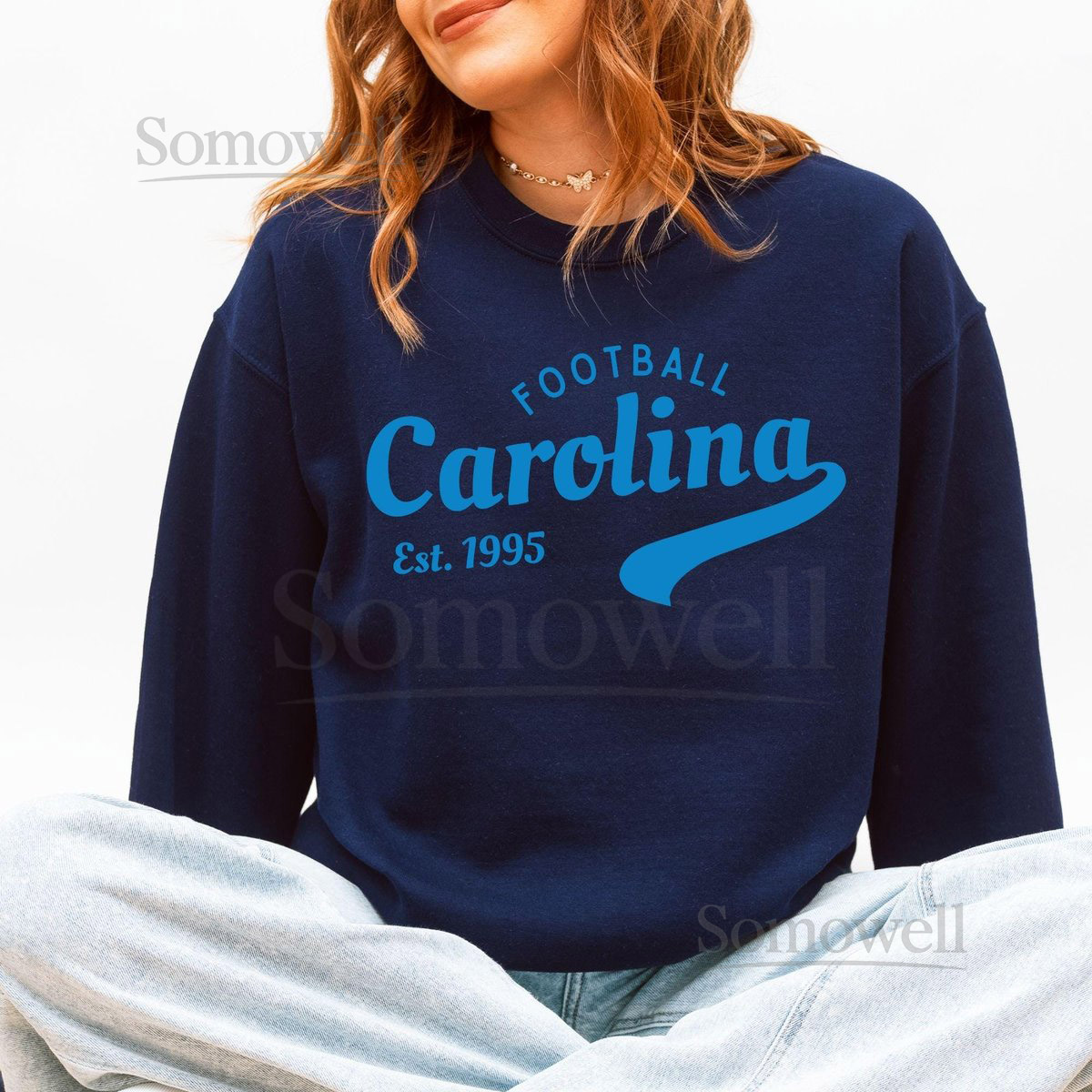 Carolina Football Sweatshirt Retro Panther Football Crewneck Gift ideas for Carolina football fan Panther Football Tailgate Sweatshirt_361