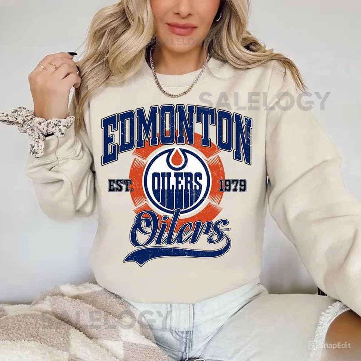 Edmonton Oiler Sweatshirt Vintage Edmonton hockey shirt Edmonton Hockey Crewneck Oilers Hockey youth sweater Hockey Fan gift_49