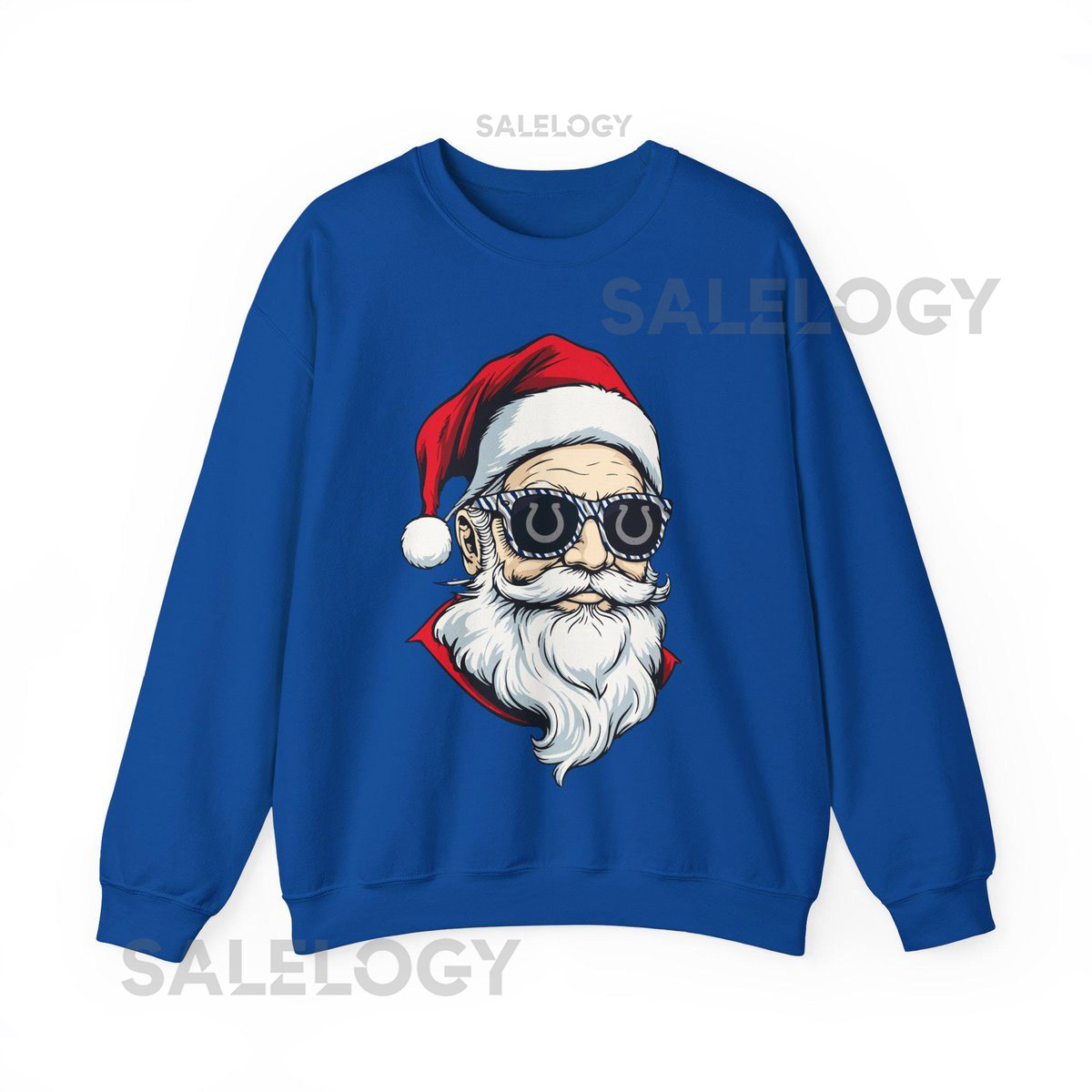 Indianapolis Football Santa Sunglasses Sweatshirt Colts Christmas Christmas Pullover Christmas Crewneck Indianapolis Cozy_512
