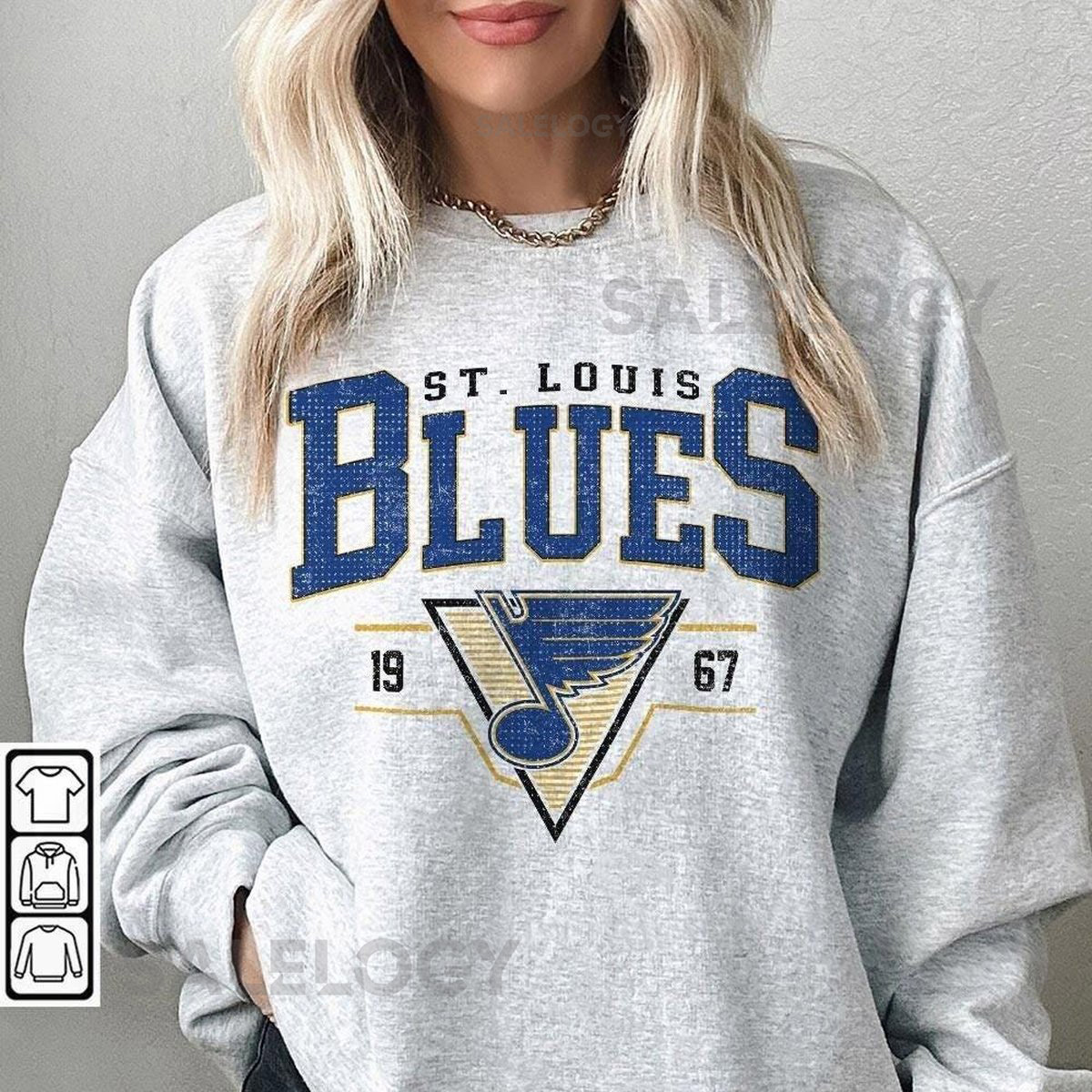 Vintage 90s ST. Louis Blue Shirt Crewneck ST. Louis Blue Sweatshirt Jersey Hockey Gift For Christmas_697