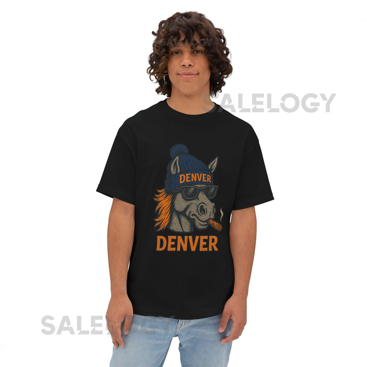 Denver Bronco Rolled Leaf Shirt Vintage Distressed Denver Football Tee Unisex Oversized Boxy Tee_293