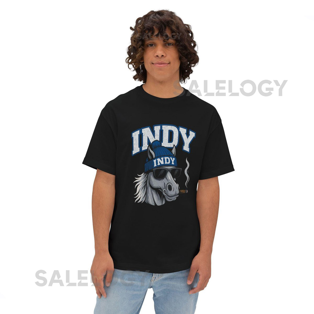 INDY Cigar Mascot Shirt Vintage Distressed Indianapolis Colts Tee Unisex Oversized Bo_557