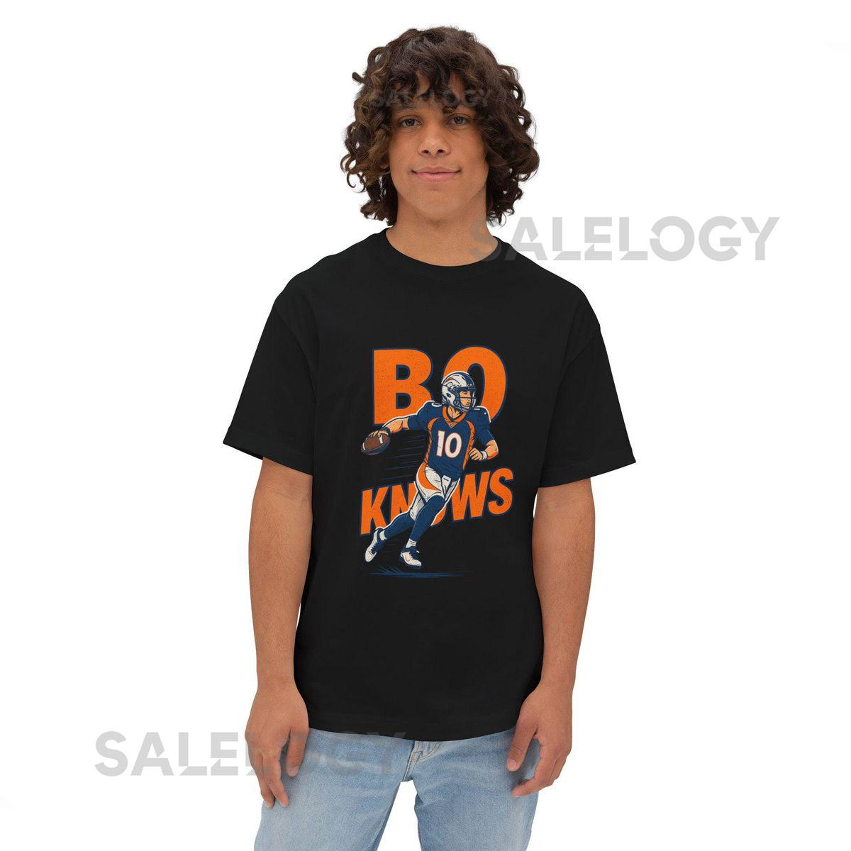 Bo Knows Broncos Shirt Vintage Distressed Denver Football Tee Unisex Oversized Boxy Tee_17