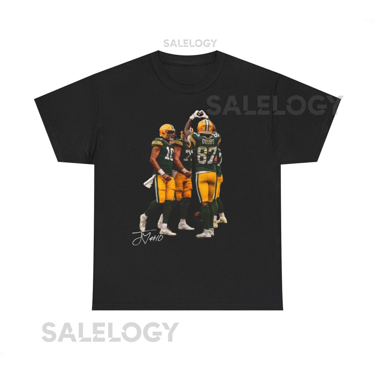 Romeo Doubs Jordan Love Green Bay Packers T Shirt Jordan Love Autograph Edition_646