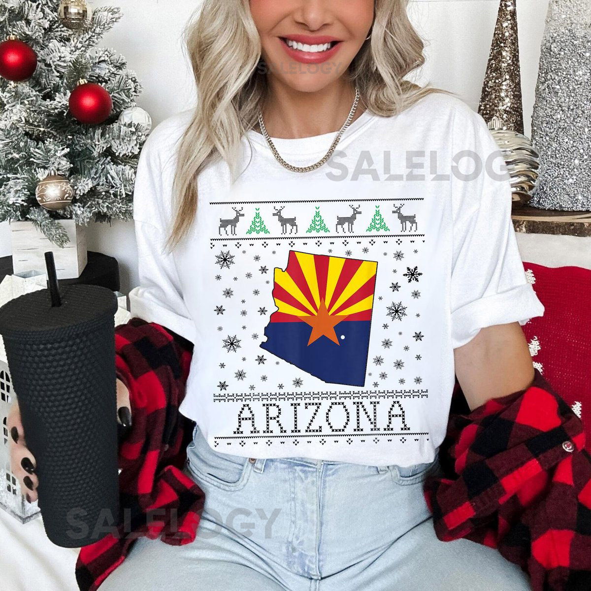 Funny Arizona State Ugly Christmas Tee Xmas Gift_646
