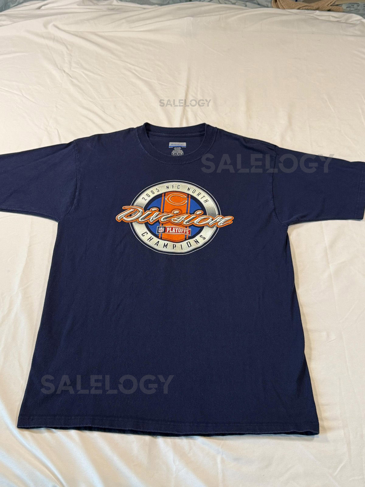 Reebok Chicago Bears 2005 NFC Championship Shirt Blue M Used_836
