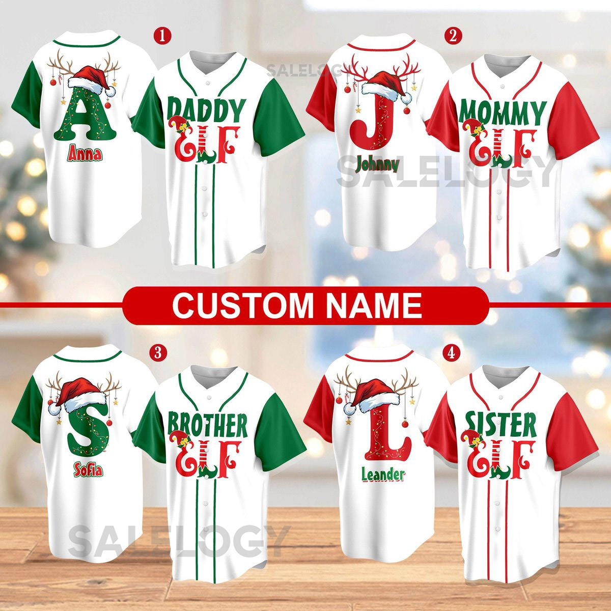 Personalized Family ELF Name And Number Baseball Jersey Custom Christmas Baseball Jersey Christmas Elf Jersey Gift For Family Matching_90