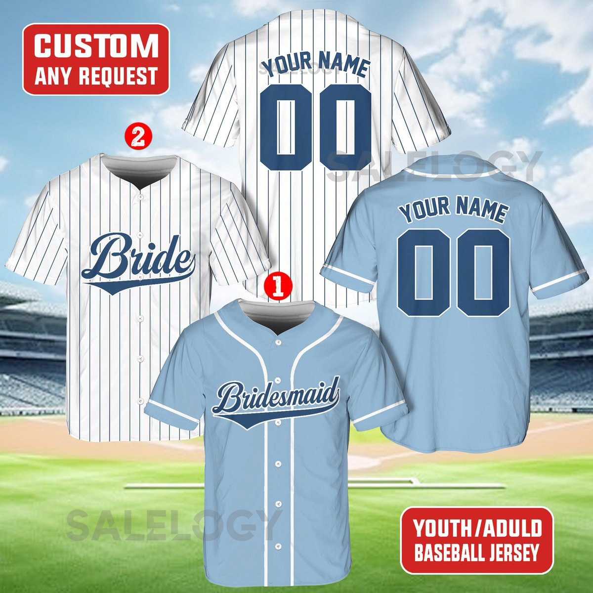 Personalized Bride and Bridesmaid Baseball Jerseys Wedding Party Matching Shirts Bridal Shower Team Bride Outfits Custom Wedding Gift_47