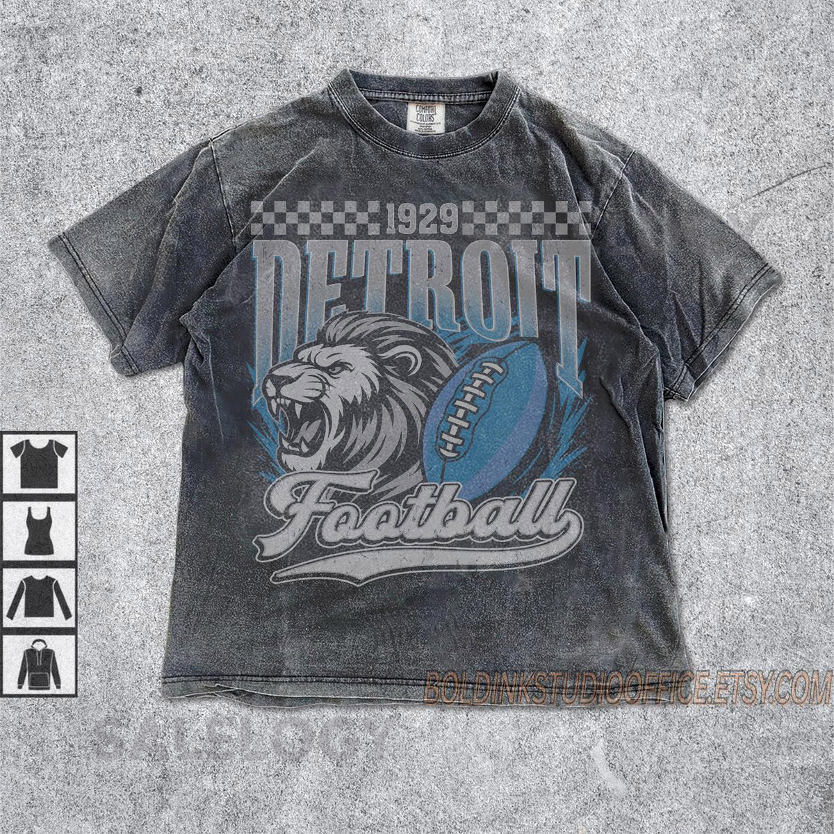 Comfort Colors Detroit Football Shirt Sweatshirt Hoodie Detroit Football Tshirt Detroit Football Fan Shirt Football Game Day Outfits_54