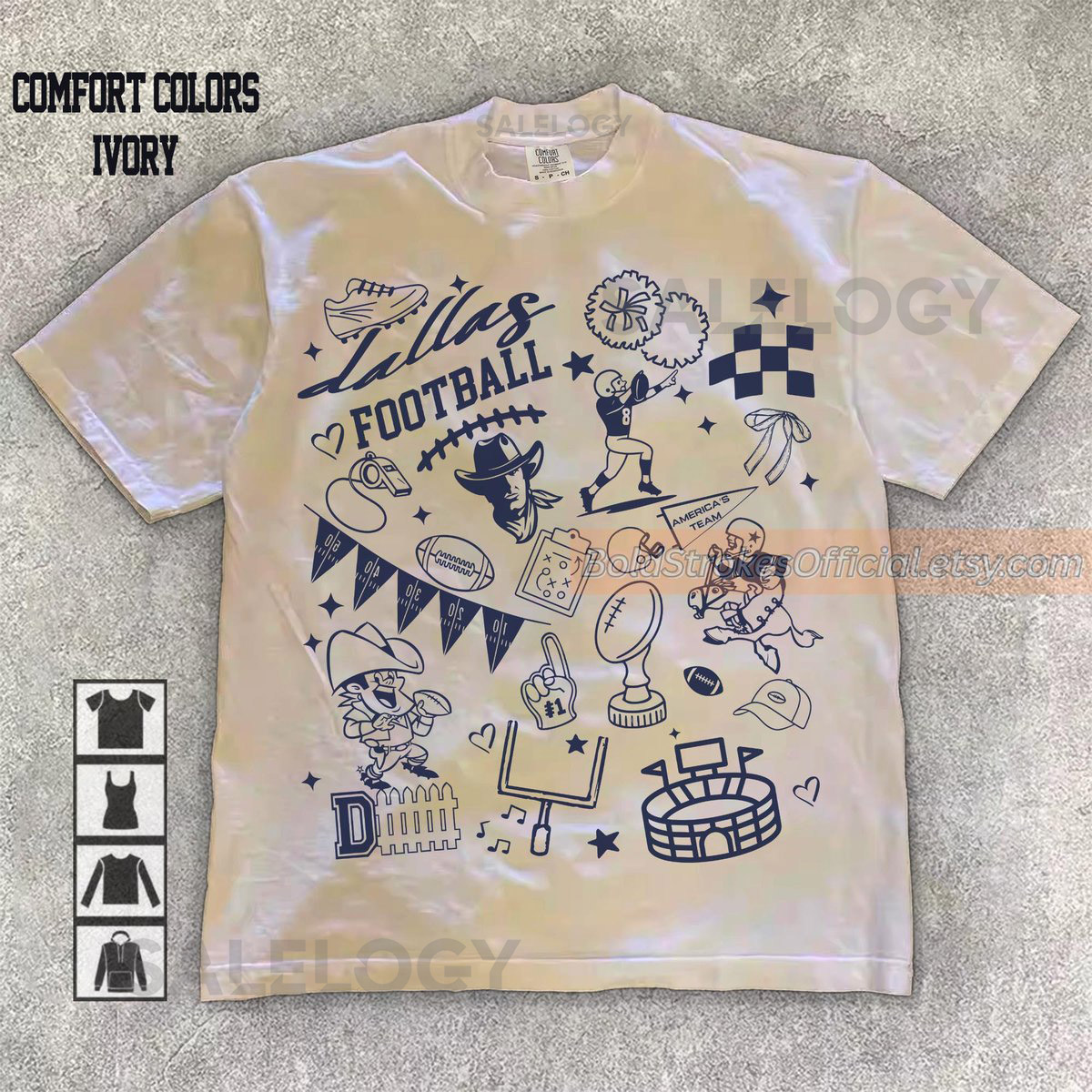 Comfort Colors Dallas Football Shirt Sweatshirt Hoodie Dallas Football Tshirt Dallas Sweatshirt Football Fan Shirt Gameday Tshirt_71