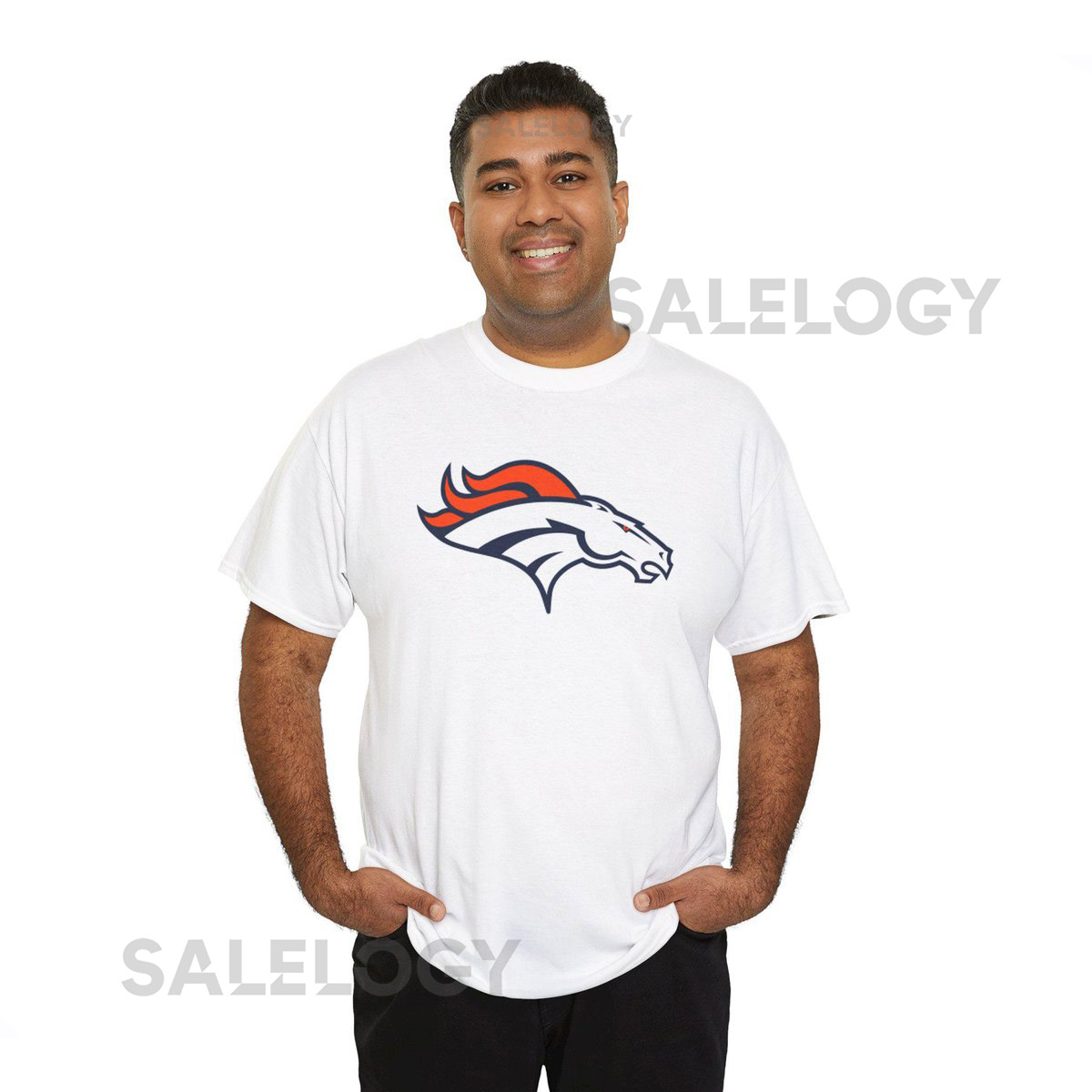 Denver Broncos Heavy Cotton Tee Unisex Sports Fan T-Shirt_305