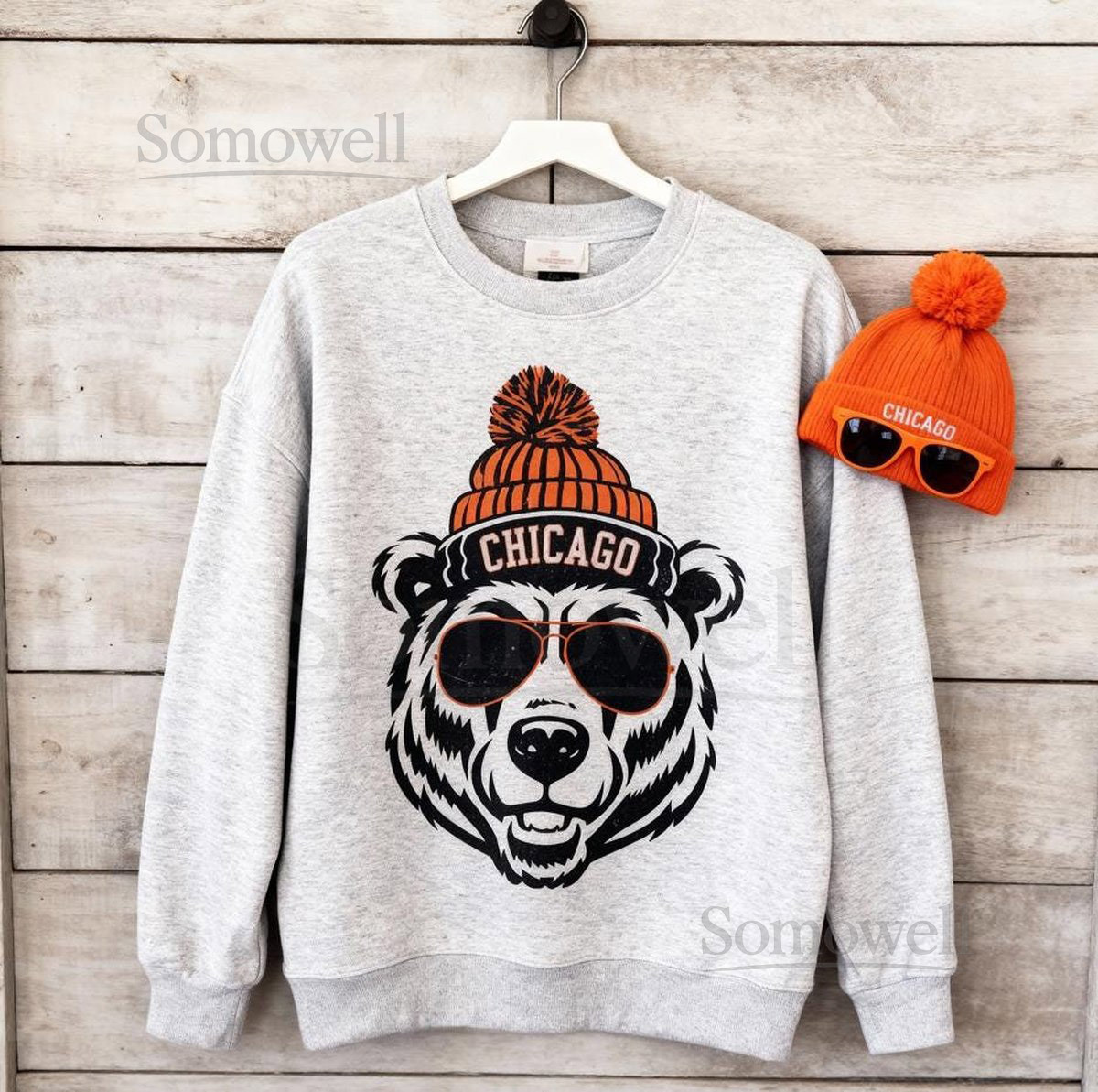 Chicago Game Day Football Unisex Shirts Vintage Chicago Football Crewneck Sweatshirt Sunday Chicago Hoodie_473