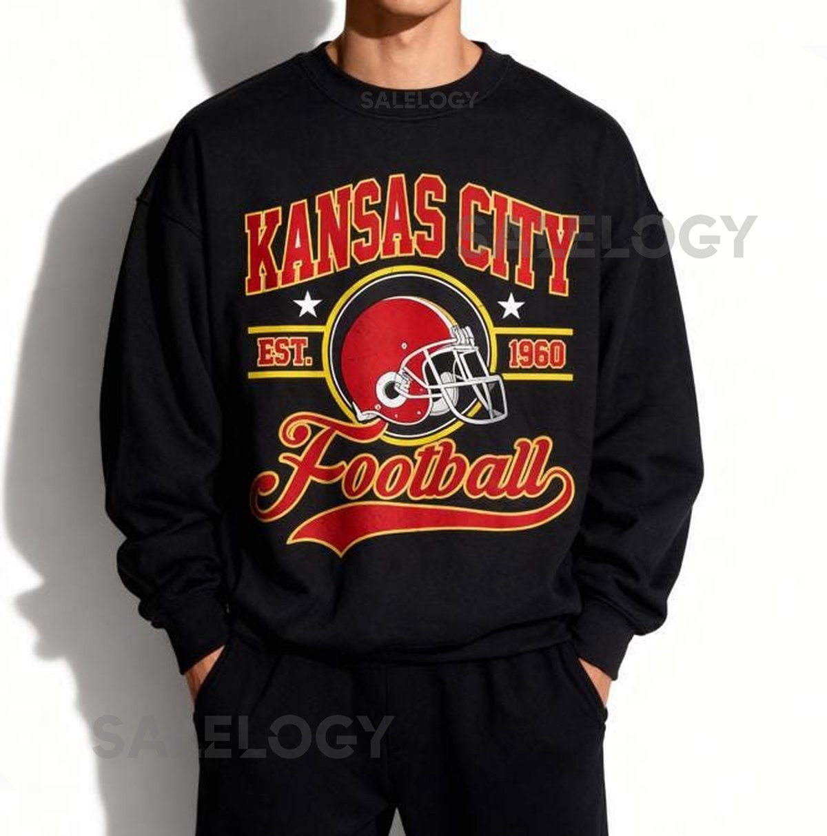 Kansas Game Day Football Unisex Shirts Retro Kansas City Football Team Game Day Gifts Vintage KC Football Crewneck Sweatshirt_48