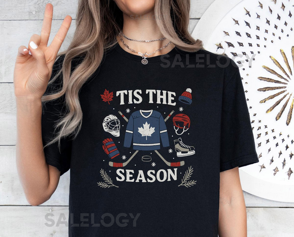 Tis the Season Winnipeg Manitoba Shirt Retro Canada Hockey Fan Tee Canadian Hockey T Shirt Winter Sports Gift for Her Hockey Season_581