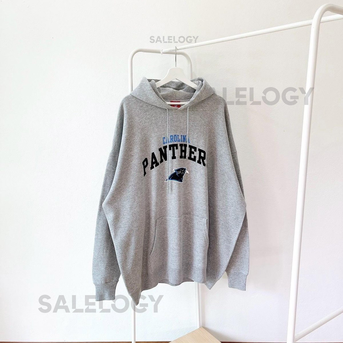 Vintage 2000s Carolina Panthers football NFL official gray hoodie 2XL_905