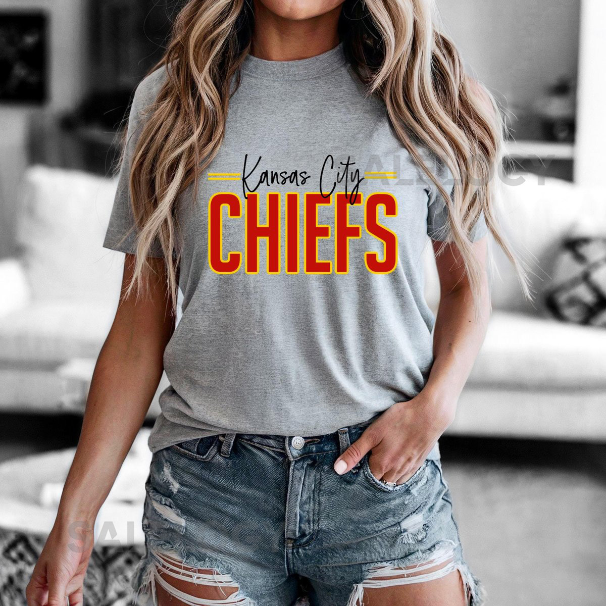 Kansas City Chiefs Checkered Soft Bella Canvas Football Shirt Toddler T-Shirt Youth Shirt Soft Unisex Shirt Chiefs Football Womens Tee_255