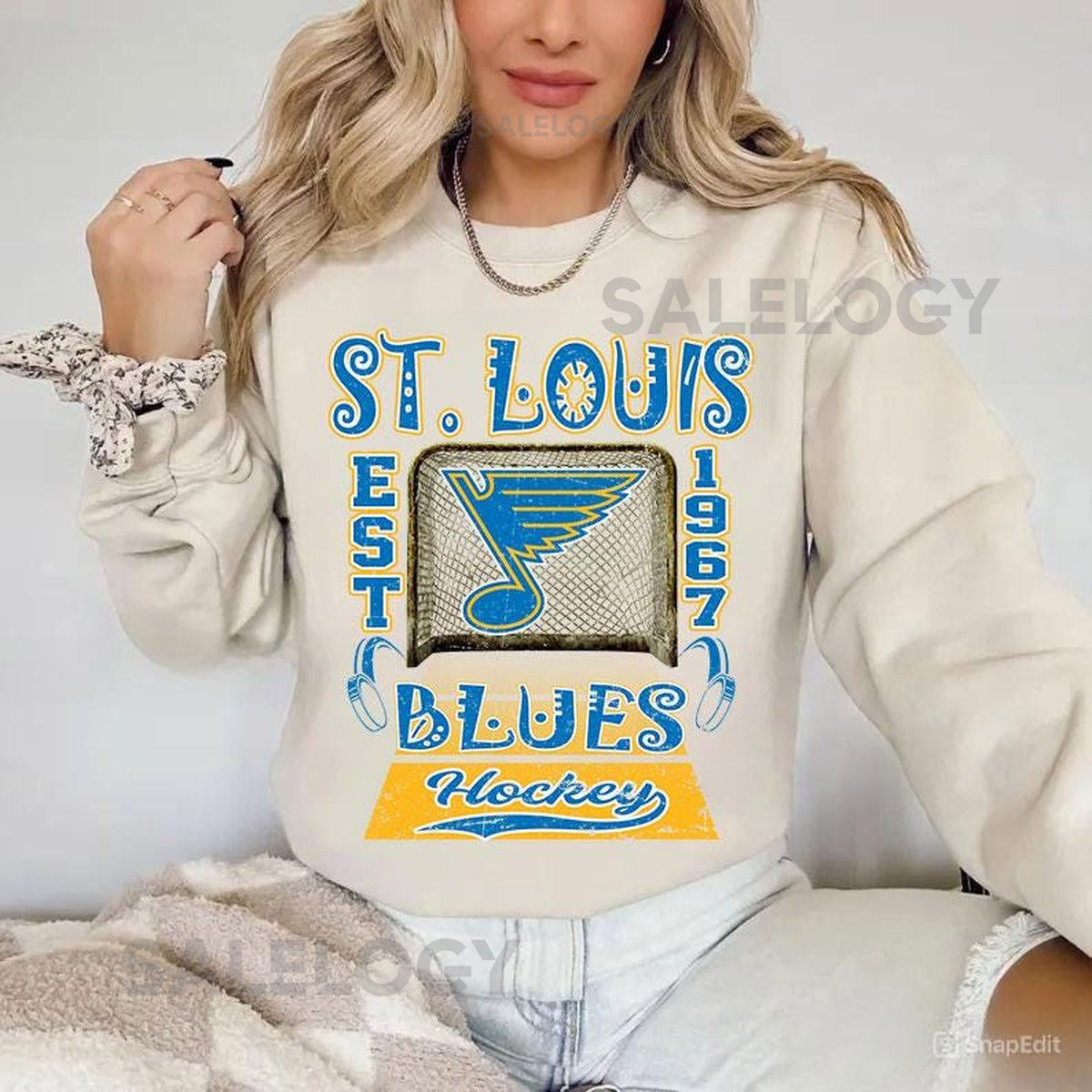 St. Louis Blues Hockey SweatshirtVintage Graphic TeeHockey Gift For Fan Sweat Aldult Youth TshirtRetro Hoodie HJk8_513
