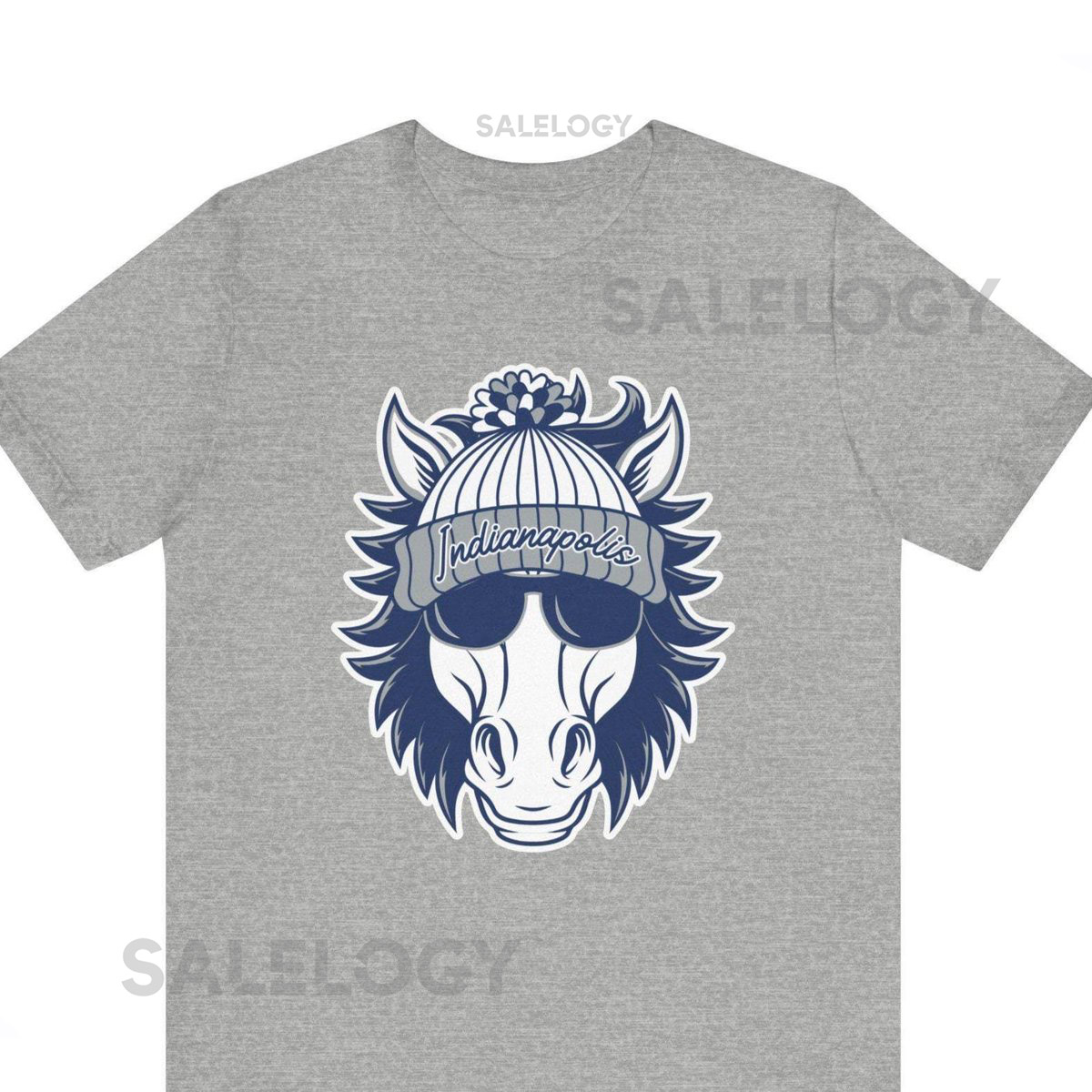 Indianapolis Football Fan T-Shirt Colt With Beanie Hat Graph_499