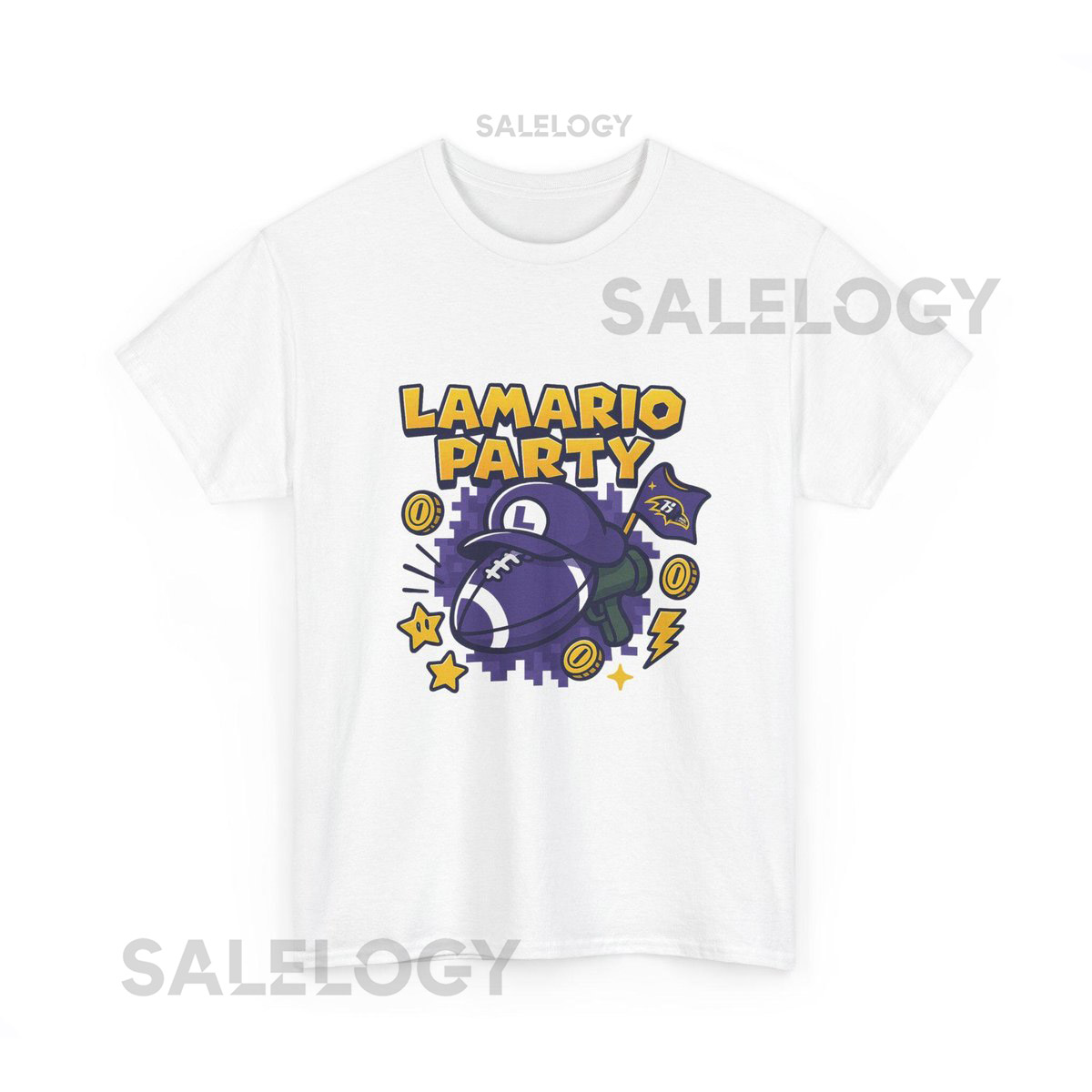 Lamar Jackson Baltimore Ravens Tee Lamario Party Pun Shirt Football Fan Gift Game Day Apparel Unisex Cotton Tshirt_755