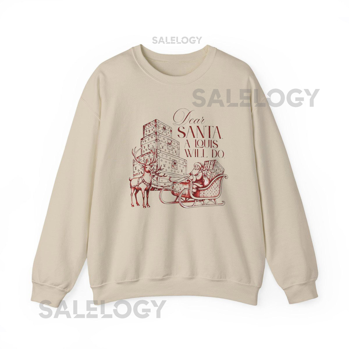 Dear Santa. Louis will do. Christmas Unisex Heavy Blend Crewneck Sweatshirt_143