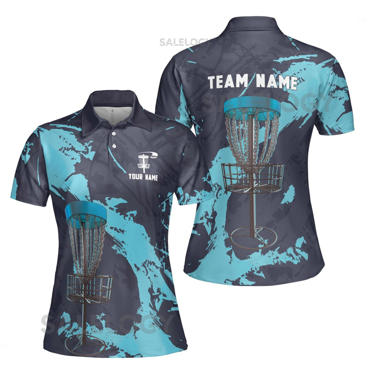 Custom Women39s Disc Golf Polo Shirt Paint Splashes Camo_244
