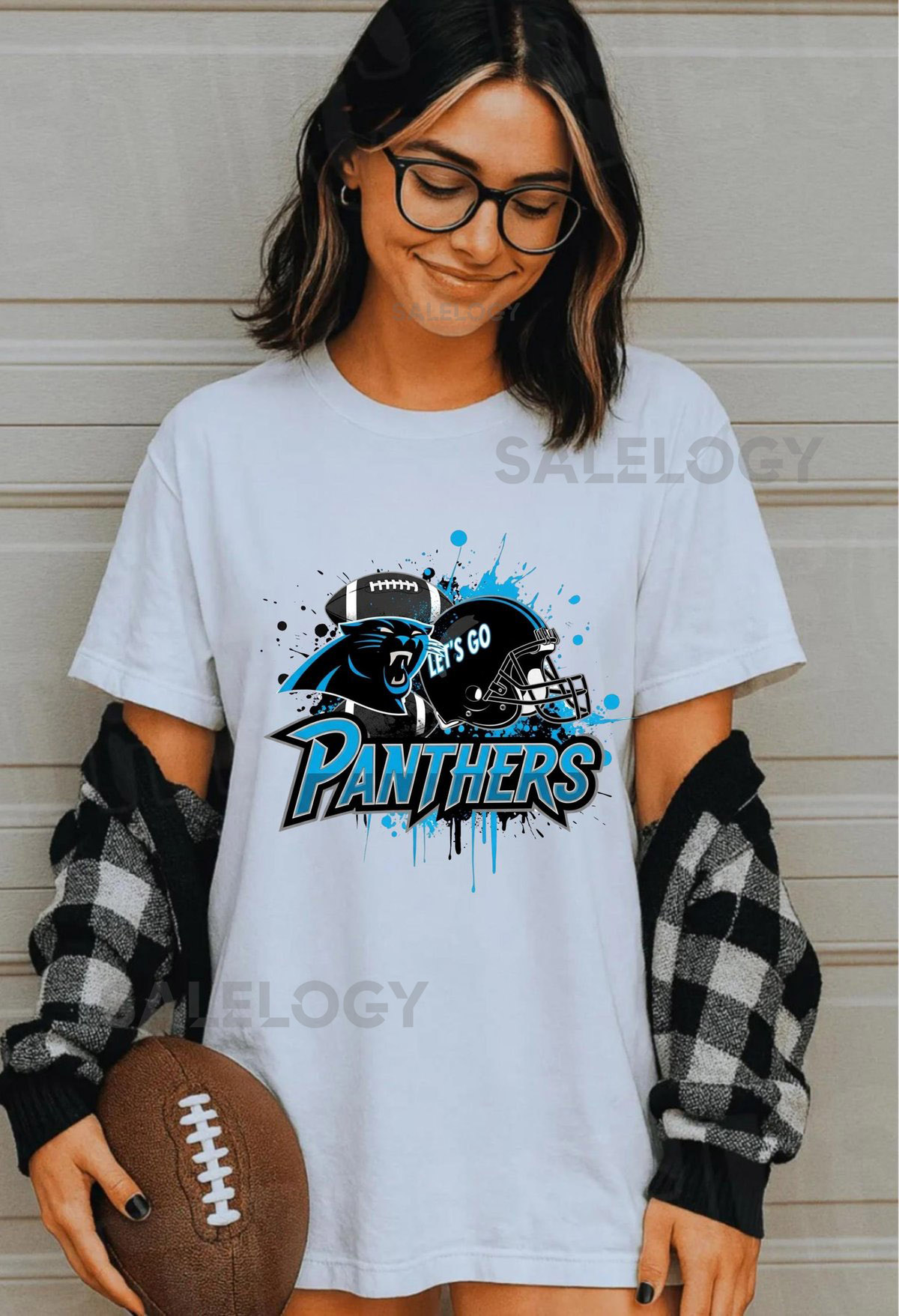Panthers Football Graphic Tee Team Spirit Game Day Shirt_814