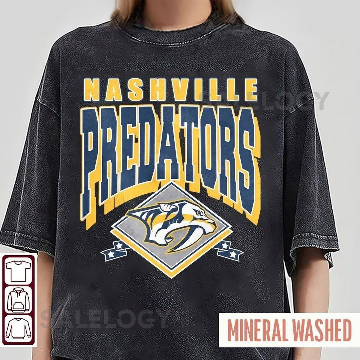 Nashville Predators Crewneck Vintage Style Nashville Predators Sweatshirt Nashville Hockey Crewneck Hockey Fan Gifts_329