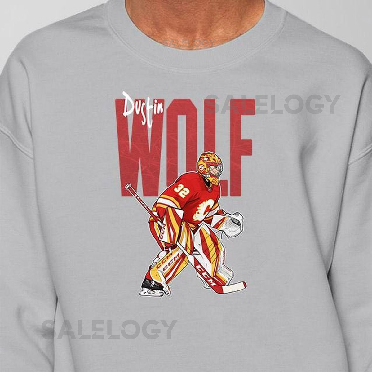 Dustin Wolf Calgary Flames Unisex Ice Hockey Fan T-Shirt and Sweatshirt for Kids and Adults_41