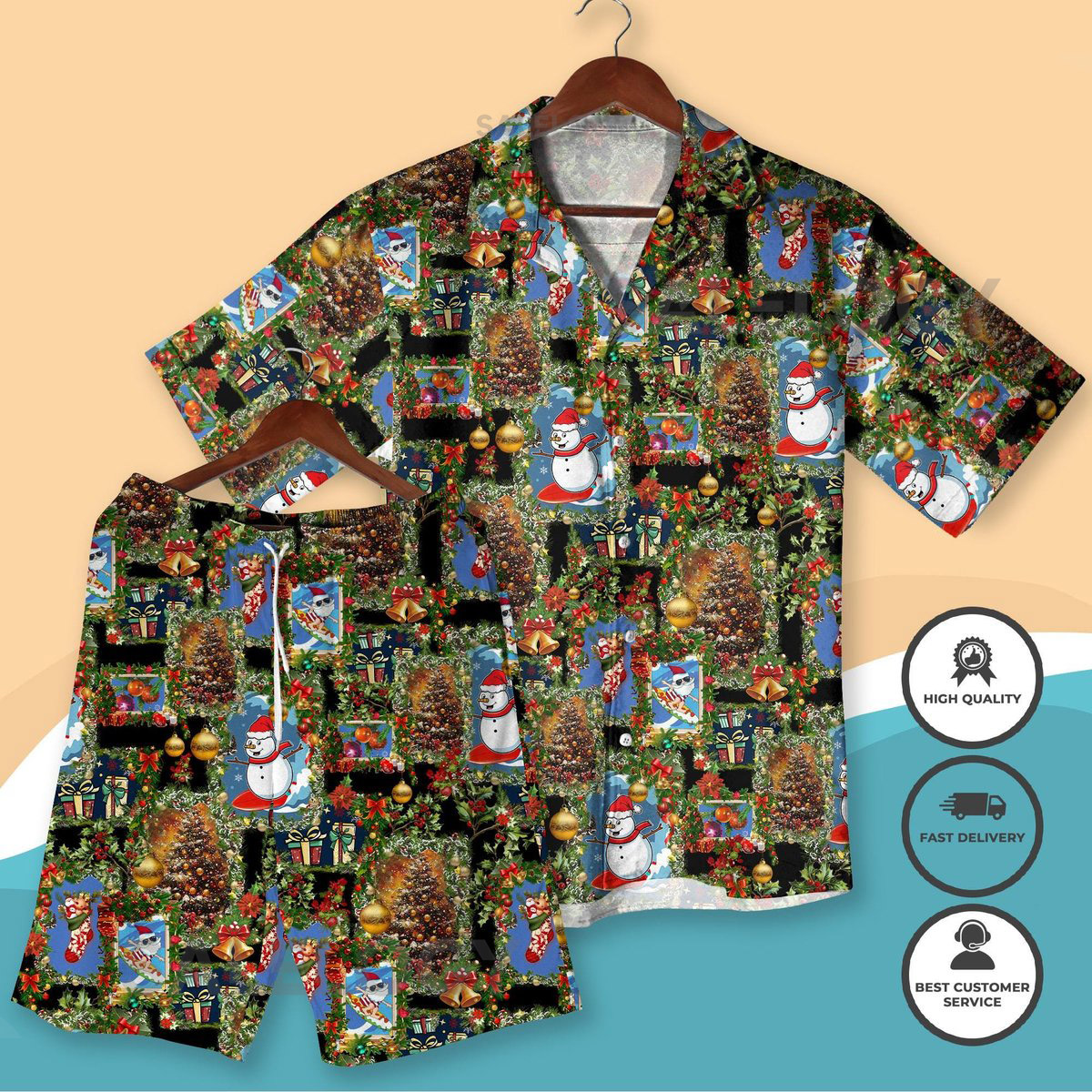 Festive Snowman Christmas Hawaiian Shirt for Men Women Xmas Tree Aloha Shirt Holiday Vacation Beach Party Outfit Funny Santa Gift Idea_70
