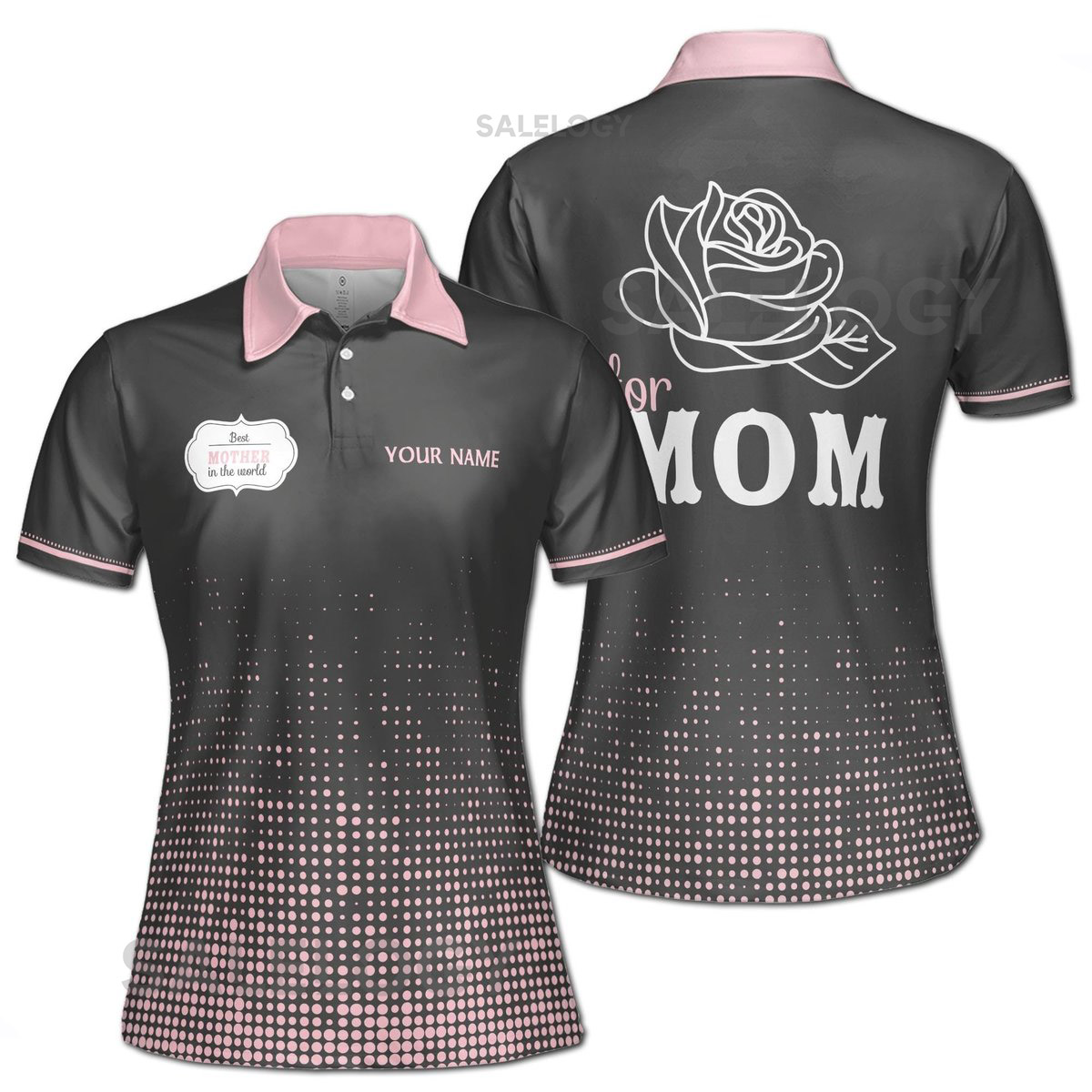 Custom Name Mom Polo Shirt Athletic Women39s Top S-5XL_130