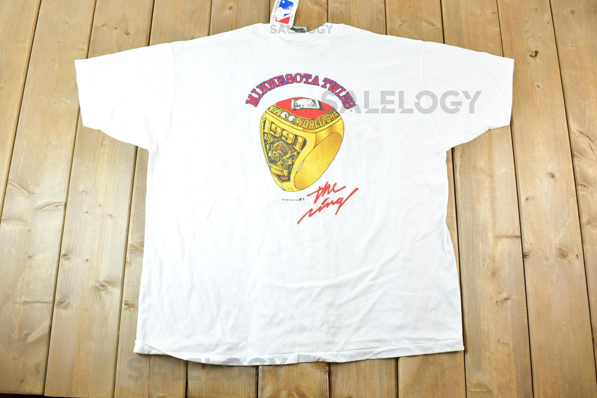 Vintage 1991 Minnesota Twins The Ring Baseball Graphic T-Shirt Mens XXL Made In USA Single Stitch MLB Baseball 90s Streetwear_870