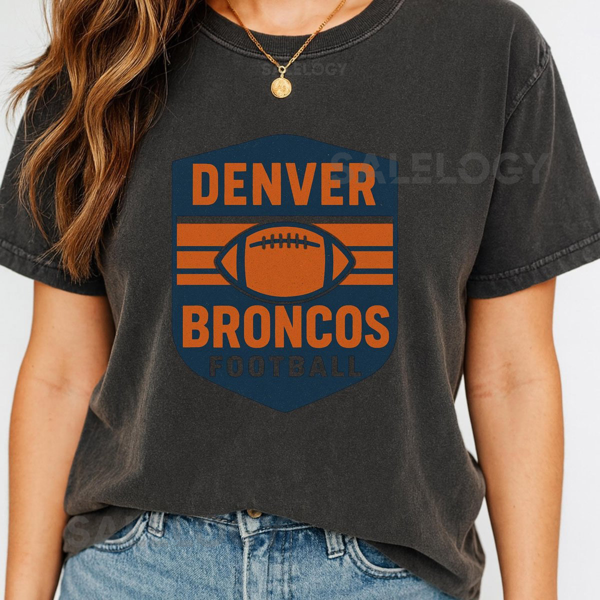 Denver Broncos T-Shirt Vintage Distressed Comfort Colors NFL Tee_323