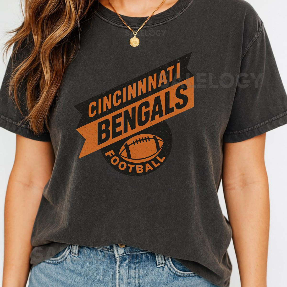 Vintage Cincinnati Bengals T-Shirt Retro NFL Football Fan Apparel_1086