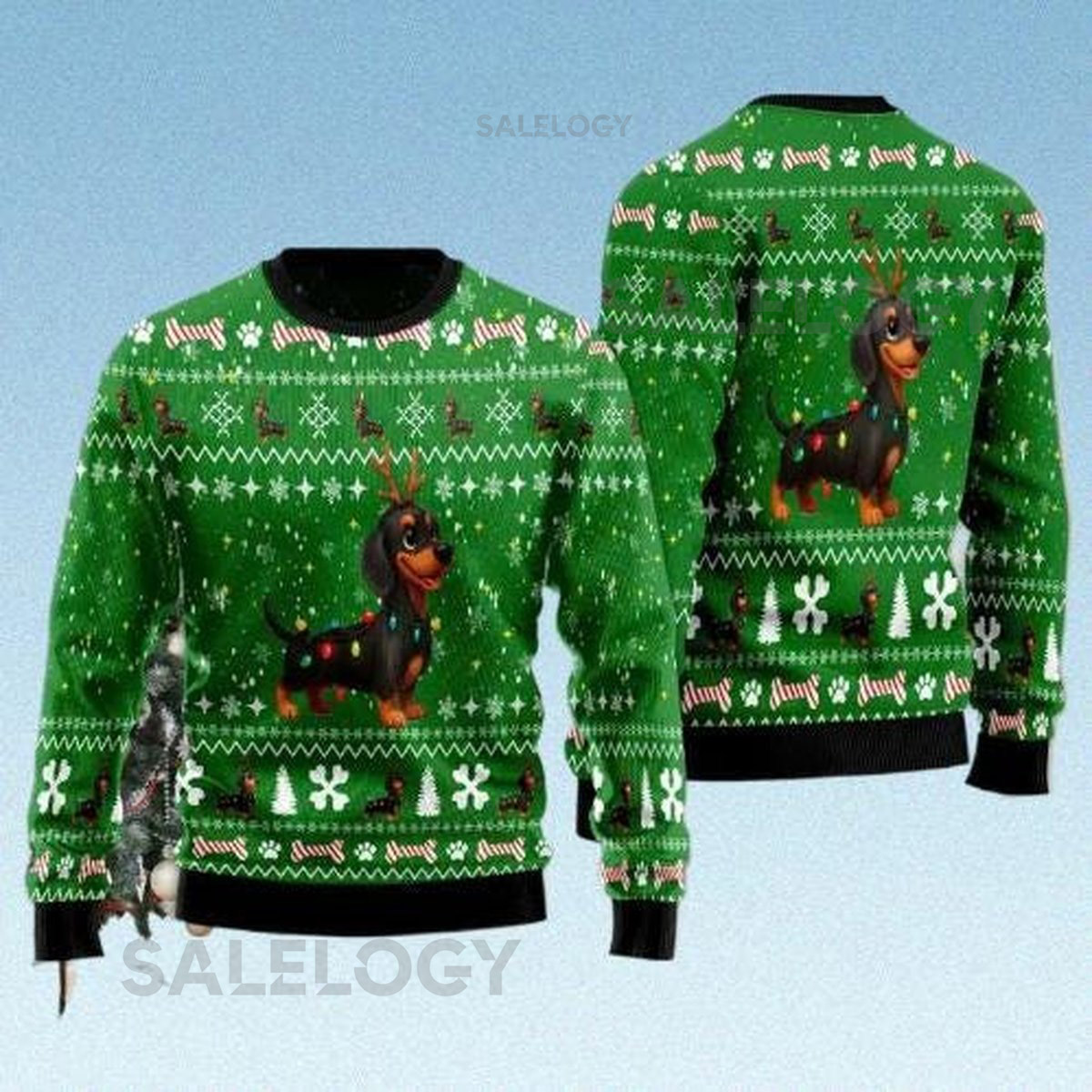 Dachshund Ugly Christmas Sweater Cute Wiener Dog Holiday Jumper Festive Pet Lover Sweatshirt Funny Winter  2025