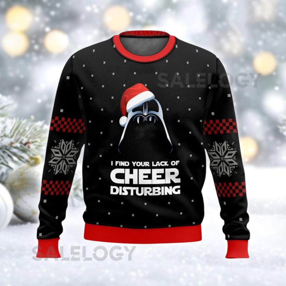 Lack Of Cheer Sci-Fi Villain Ugly Sweater Dark Lord Quote Xmas Jumper Funny Holiday Sweatshirt For Fan