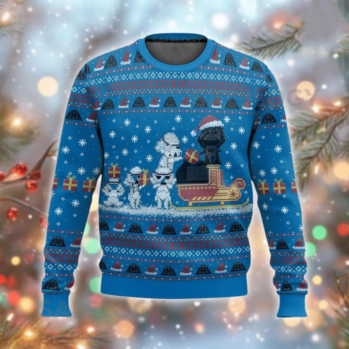 Dark Lord Trooper Ugly Christmas Sweater Sci-Fi Villain Xmas Jumper Space Opera Ugly Sweatshirt