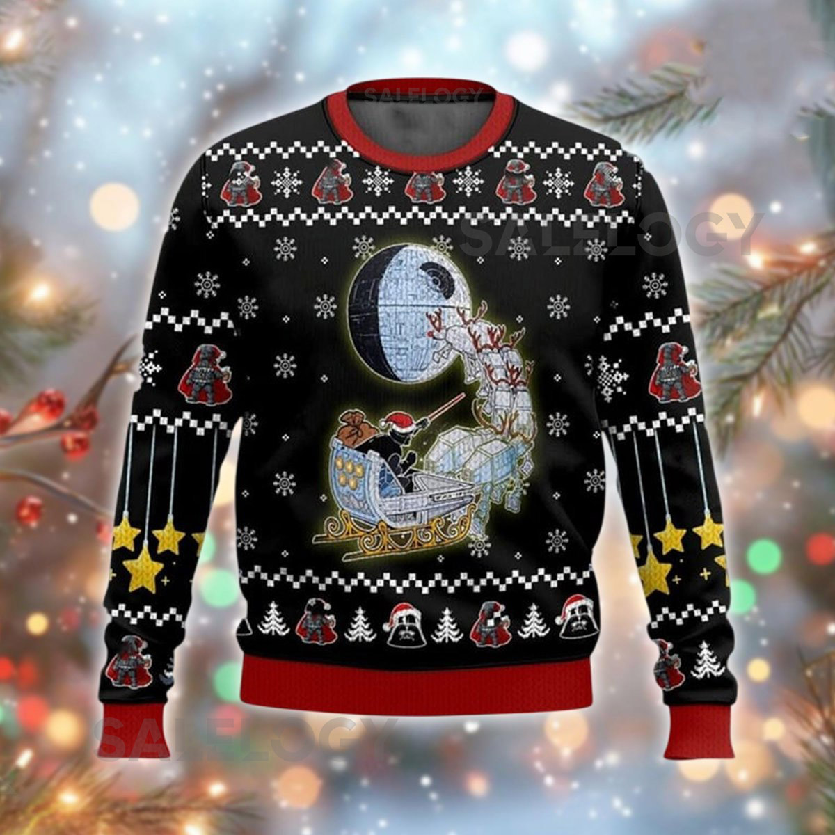 Space Lord Santa Ugly Christmas Sweater Sci-Fi Villain Xmas Jumper Death Planet Holiday Sweatshirt  For Fan