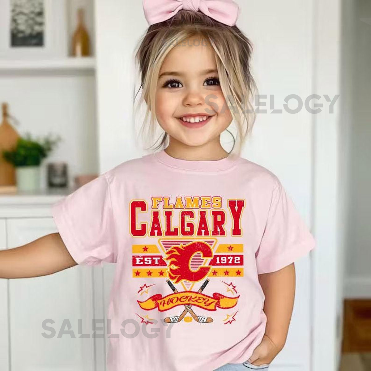 Retro Calgary Ice Hockey tshirt Youth-Adult Game Day Shirt Vintage Look for Sports Lovers Perfect Gift for Kids Adult Supporters_364